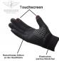 Preview: Zündapp Handschuhe - Schwarz - Rutschfeste Touchscreen-Handschuhe aus Baumwoll-Mix